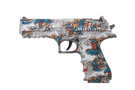 Dwa pistolety sprężynowe na żelowe kulki - dino