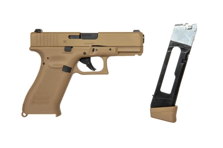 Replika pistoletu GBB Glock 19X CO2 - coyote