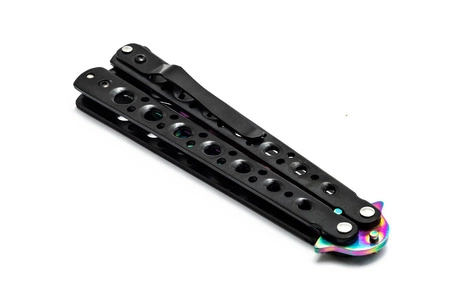 Nóż motylkowy Butterfly Rainbow Fade ostry