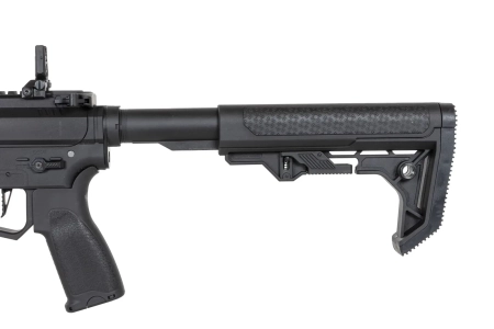 Pistolet maszynowy ASG Specna Arms SA-FX01 FLEX™ HAL ETU Czarny z pomarańczowym urządzeniem wylotowym