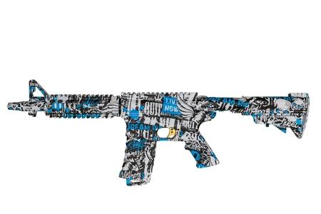 Karabin elektryczny na żelowe kulki M4 - niebieski