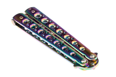 Nóż motylkowy treningowy Rainbow Fade