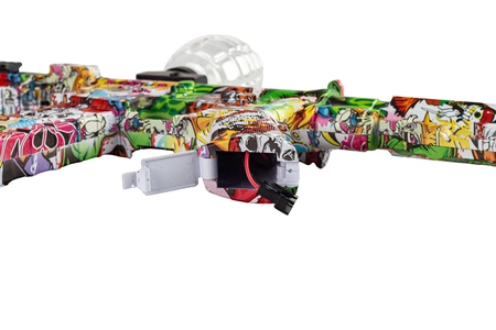 Karabin elektryczny na żelowe kulki AR10 - graffiti