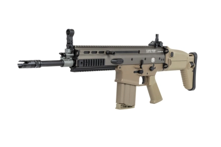 Karabinek szturmowy ASG Cybergun x FN HERSTAL SCAR-H z walizką transportową Tan