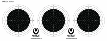 Tarcze Strzeleckie Range Solution 3x KSP na jednym arkuszu 500szt
