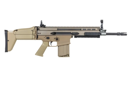 Karabinek szturmowy ASG Cybergun x FN HERSTAL SCAR-H z walizką transportową Tan