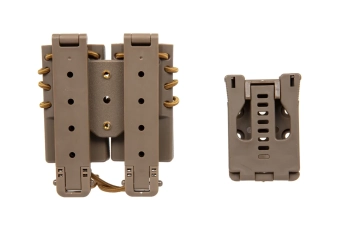 Ładownica na 2 magazynki 9mm Wosport Urban Assault Quick Pull Tan