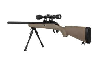 Replika karabinu snajperskiego Specna Arms SA-S12 EDGE™ z lunetą i dwójnogiem Tan