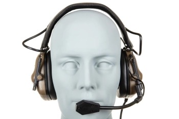 Taktyczny zestaw słuchawkowy Wosport HD-08 Gen. 5 Tan