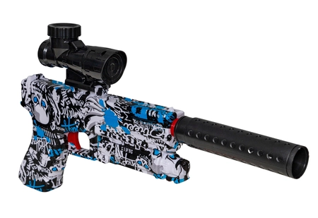 Pistolet elektryczny na żelowe kulki G17 - niebieski