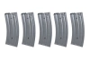 Zestaw 5 sztuk metalowych magazynków typu real-cap 30 kulek Specna Arms Szary