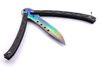 Nóż motylkowy Butterfly Rainbow Fade black