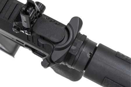 Pistolet maszynowy ASG Specna Arms SA-FX01 FLEX™ HAL ETU Czarny z pomarańczowym urządzeniem wylotowym