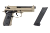 Pistolet ASG ICS BLE-BM9 Dual Power Half-Tan (z magazynkiem na CO2)