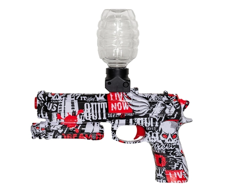 Pistolet elektryczny na żelowe kulki Beretta 92S z pojemnikiem - czerwony