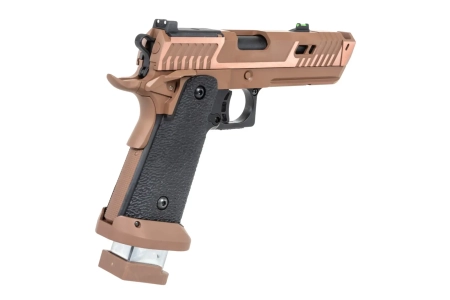 Pistolet ASG SRC Sahara Viper DUAL POWER z walizką transportową i magazynkiem CO2 Flat Dark Earth