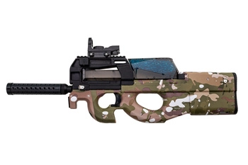 Karabin elektryczny na żelowe kulki P90 - multicam