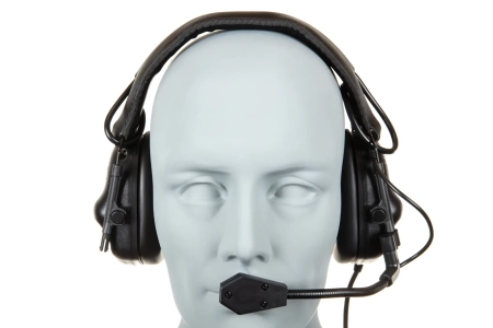 Taktyczny zestaw słuchawkowy Wosport HD-08 Gen. 5 Czarny