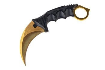 Nóż typu karambit  złoty