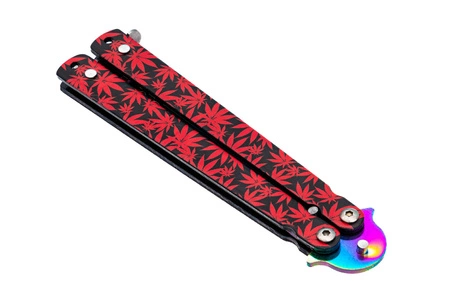 Motylek treningowy ganja rainbow czerowny