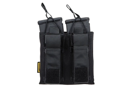 Podwójna ładownica Open Top na magazynki M4/M16 + pistoletowe Czarna