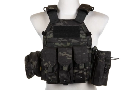 Kamizelka Plate Carrier Emerson Gear 6094A Style z zestawem ładownic MC Black