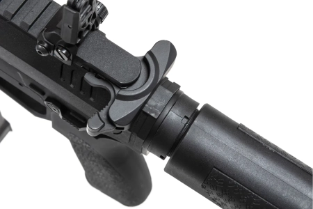 Pistolet maszynowy ASG Specna Arms SA-FX02 FLEX™ HAL ETU Czarny z pomarańczowym urządzeniem wylotowym