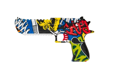 Pistolet elektryczny na żelowe kulki D.E. - graffiti