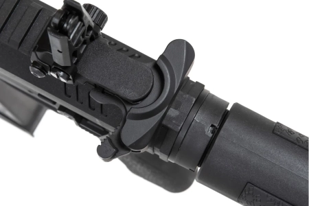 Pistolet maszynowy ASG Specna Arms SA-FX01 FLEX™ HAL ETU Czarny z pomarańczowym urządzeniem wylotowym