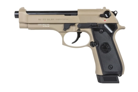 Pistolet ASG ICS BLE-BM9 Dual Power Half-Tan (z magazynkiem na CO2)