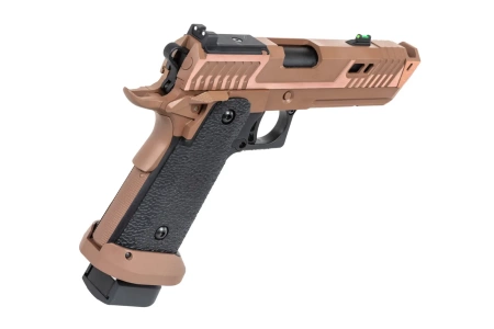 Pistolet ASG SRC Sahara Viper DUAL POWER z walizką transportową i magazynkiem green gas Flat Dark Earth