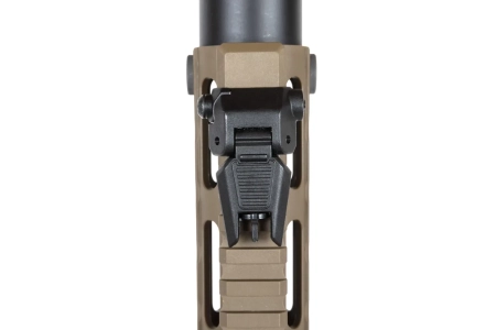 Pistolet maszynowy ASG Specna Arms SA-FX02 FLEX™ HAL ETU Half-Tan z pomarańczowym urządzeniem wylotowym