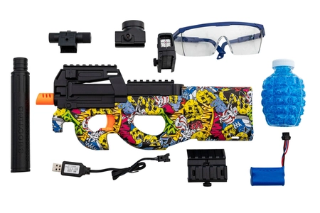 Karabinek na żelowe kulki P90 - graffiti