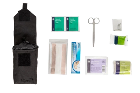 Apteczka Aid Kit z wyposażeniem - czarna