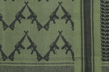 Chusta Specna Arms typu Shemagh Double Gun Czarno-zielona