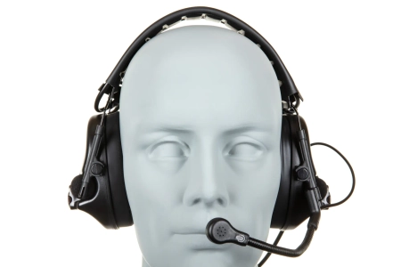 Taktyczny zestaw słuchawkowy Wosport C5 HD-14-A Czarny