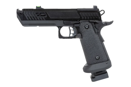 Pistolet ASG SRC Dark Viper DUAL POWER z walizką transportową i magazynkiem CO2 Czarny