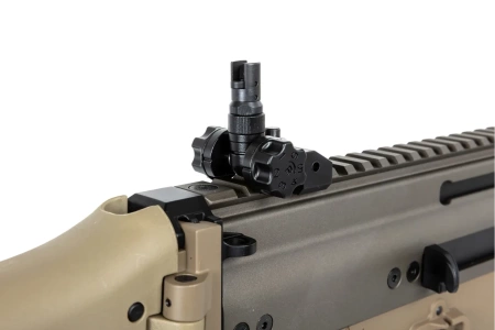 Karabinek szturmowy ASG Cybergun x FN HERSTAL SCAR-L z walizką transportową Tan