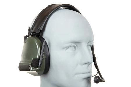 Taktyczny zestaw słuchawkowy Wosport C5 HD-14-A Oliwkowy