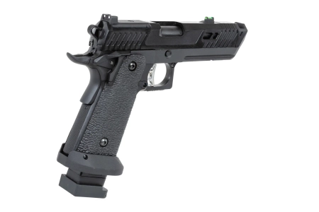 Pistolet ASG SRC Dark Viper DUAL POWER z walizką transportową i magazynkiem green gas Czarny