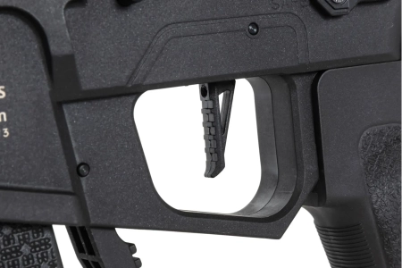 Pistolet maszynowy ASG Specna Arms SA-FX01 FLEX™ HAL ETU Czarny z pomarańczowym urządzeniem wylotowym