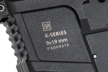 Pistolet maszynowy ASG Specna Arms SA-FX01 FLEX™ HAL ETU Czarny z pomarańczowym urządzeniem wylotowym