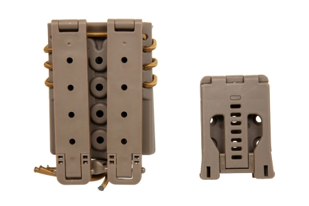 Ładownica na 2 magazynki M4/M16 i 9mm Wosport Urban Assault Quick Pull Tan