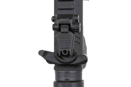 Pistolet maszynowy ASG Specna Arms SA-FX02 FLEX™ HAL ETU Czarny z pomarańczowym urządzeniem wylotowym