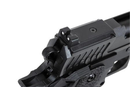 Pistolet ASG SRC Dark Viper DUAL POWER z walizką transportową i magazynkiem CO2 Czarny