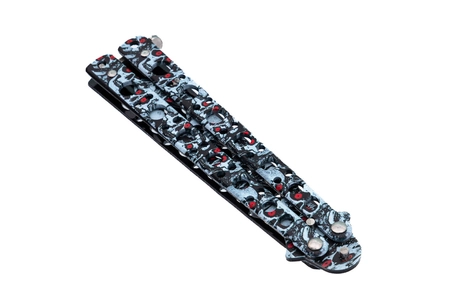 Motylek treningowy, DIAMOND, gray skull