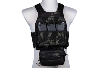 Kamizelka taktyczna typu FCS wraz z panelem typu MK Chest Rig - MC Black