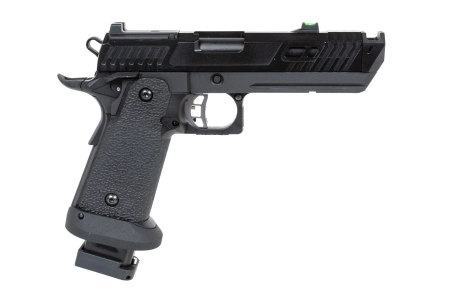 Pistolet ASG SRC Dark Viper DUAL POWER z walizką transportową i magazynkiem CO2 Czarny