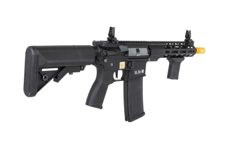 Karabinek ASG Specna Arms RRA SA-E25 HAL ETU™ Czarny z pomarańczowym urządzeniem wylotowym