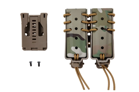 Ładownica na 2 magazynki 9mm Wosport Urban Assault Long Quick Pull MC